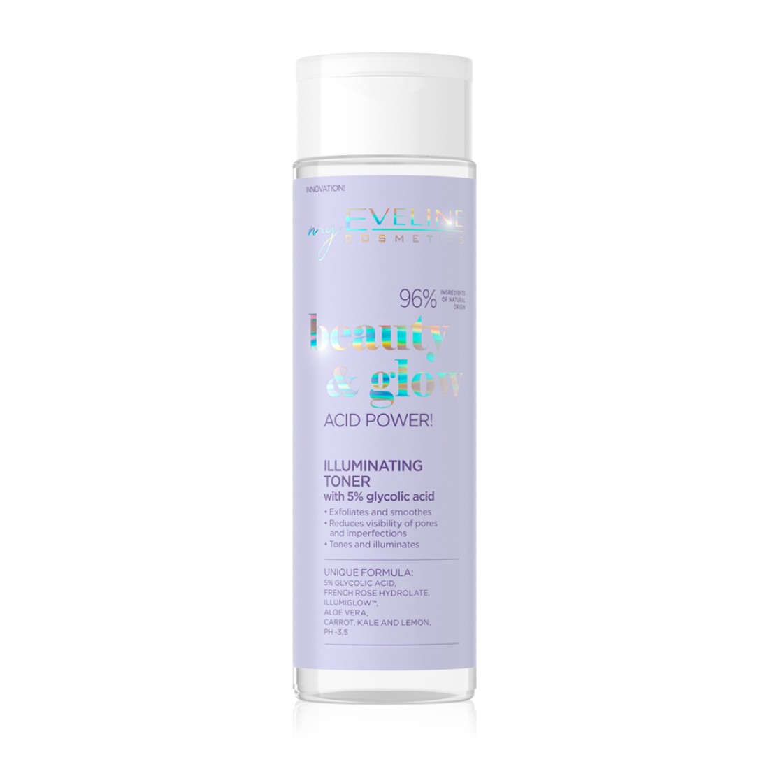 Toner pentru fata iluminator cu 5% acid glycolic