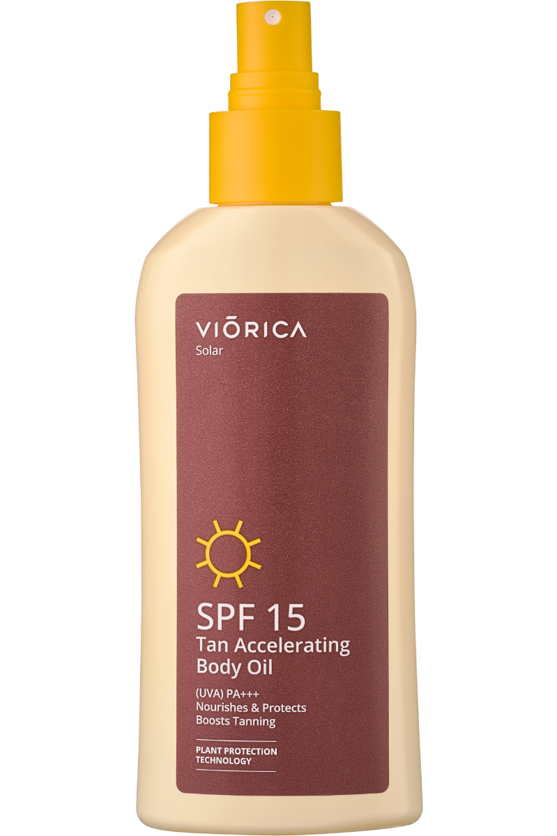 Ulei de corp pentru accelerarea bronzului SPF 15 Solar