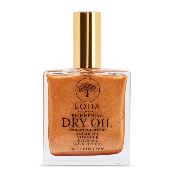 Ulei organic uscat cu sclipici auriu si orhidee