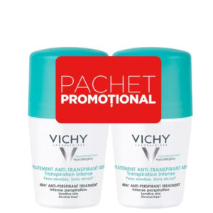 VICHY Bipack DEO Roll on Antiperspirant cu eficacitate 48h cu parfum 2x50ml