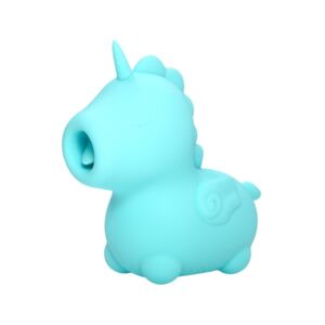 Vibrator clitoridian in forma de unicorn albastru