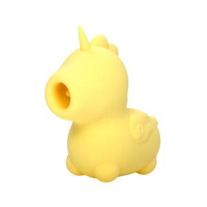 Vibrator clitoridian in forma de unicorn galben