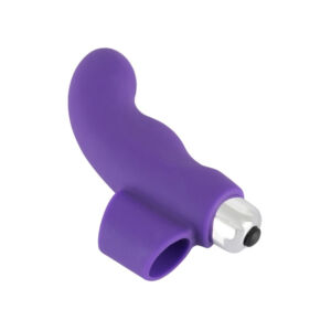 Vibrator pentru stimularea punctului G cu suport pentru deget