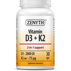 Vitamin D3 2000 UI + K2 30 capsule Zenyth