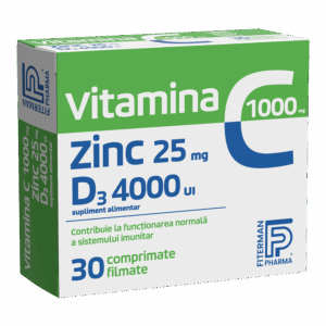Vitamina C 1000mg + Zinc 25mg + D3 4000UI