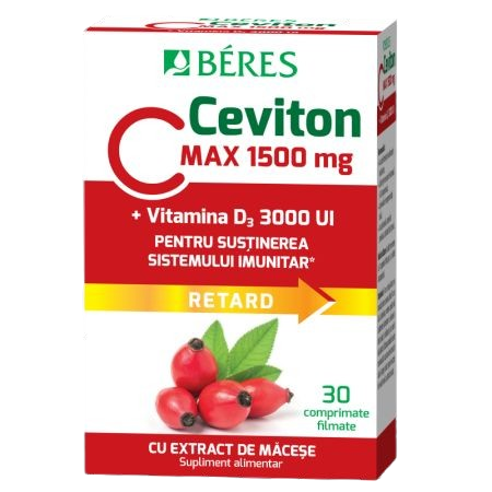 Vitamina C 1500 mg + Vitamina D3 3000 UI Ceviton