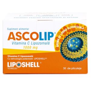 Vitamina C Lipozomala cu aroma de portocale 1000 mg