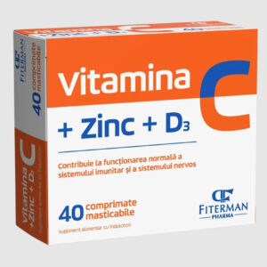 Vitamina C + Zinc + D3 40 comprimate masticabile Fiterman