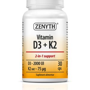 Vitamina D3 2000UI +Vitamina K2 75mcg