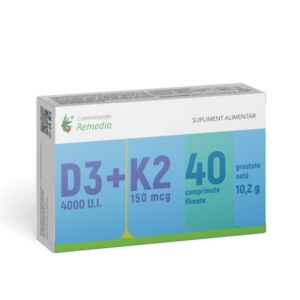 Vitamina D3 4000 UI + Vitamina K2 150 mcg