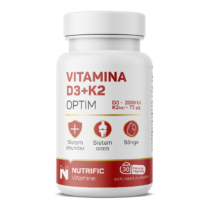 Vitamina D3 5000UI si K2 100mcg Optim