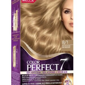 Vopsea de par permanenta Blond Cenusiu Deschis 8/1 Color Perfect