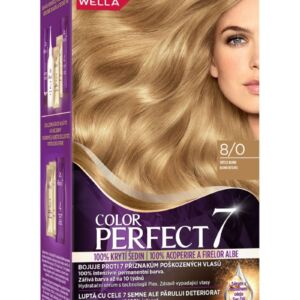 Vopsea de par permanenta Blond Deschis 8/0 Color Perfect