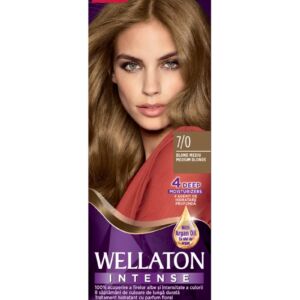 Vopsea de par permanenta Blond Mediu 7.0 Wellaton