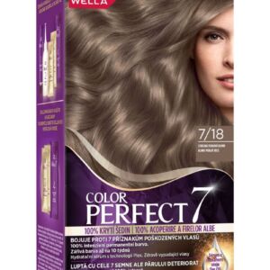 Vopsea de par permanenta Blond Perlat Rece 7/18 Color Perfect