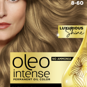 Vopsea de par permanenta fara amoniac Oleo Intense 8-60 Blond Miere