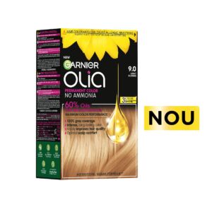 Vopsea de par permanenta fara amoniac Olia 9.0 Light Blonde