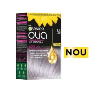 Vopsea de par permanenta fara amoniac Olia 9.11 Silver Smoke