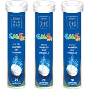 Zdrovit CaMgZn + Vitamina C x 20 cpr efervescente