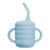 Cana din silicon cu pai Aqua Blue 6 luni+, 1 bucata, Appekids