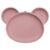 Farfurie din silicon cu ventuza Panda Old Rose 6 luni+, 1 bucata, Appekids