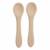Set Lingurite din silicon, 6 luni+, Bubble Beige, Appekids