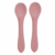 Set Lingurite din silicon, 6 luni+, Old Rose, Appekids