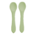 Set Lingurite din silicon, 6 luni+, Raw Green, Appekids