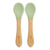 Set lingurite din bambus, 6 luni+, Raw Green, Appekids