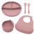 Set pentru diversificare din silicon Classic +6 luni Old Rose, 1 bucata, AppeKids