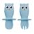 Set tacamuri din silicon Owl Aqua Blue 6 luni+, 1 bucata, Appekids